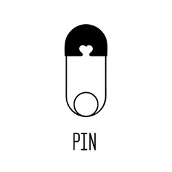 safety pin icon vector image