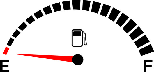 fuel gage empty vector image