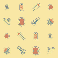 seamless background with sewing accessories vector image