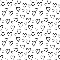 hearts sketch seamless pattern vector image