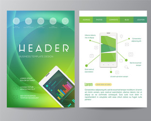 booklet magazine poster flyer abstract banner vector image