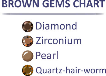 gems brown color chart vector image