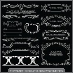 Calligraphic design elements vector