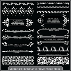 Calligraphic design elements vector