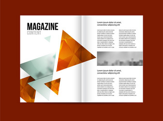 magazine template with two pages vector image