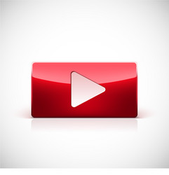 play button red color vector image