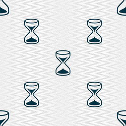 hourglass sign icon sand timer symbol seamless vector image