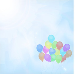 Background with multicolored balloons vector