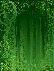 seamless floral background green vector image