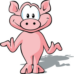 cute pig vector image