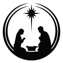 nativity scene vector image