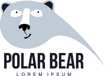 polar bear logo vector image