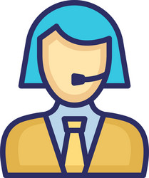 customer representative icon which can eas vector image