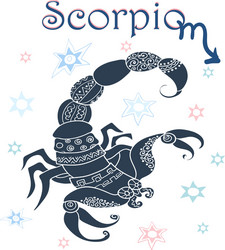 scorpio sign in horoscope vector image