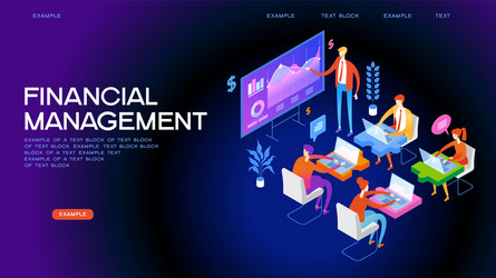 financial management concept banner vector image