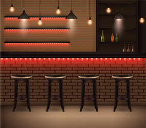 cafe interior realistic background vector image