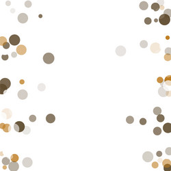 gold white and gray confetti transparent dots vector image