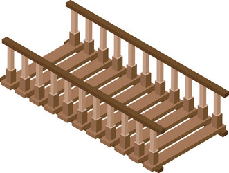 wooden bridge vector image