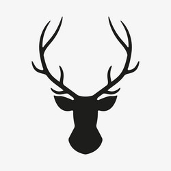 deer head with horns vector image