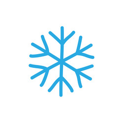 snowflake icon blue silhouette snow flake sign vector image