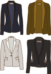 women jackets vector image