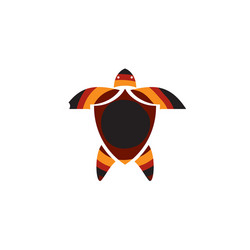 Turtle icon logo design with aboriginal style vector