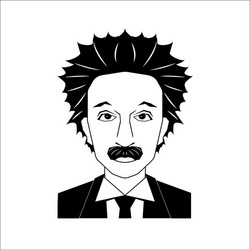 famous scientist portrait vector image