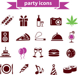 party icons vector image