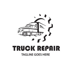 icon of truck repair vector image