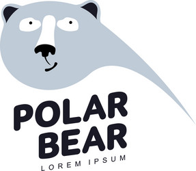 polar bear logo vector image