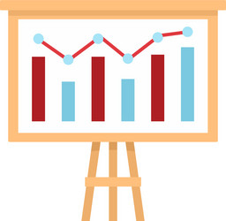 graph chart banner icon flat isolated vector image