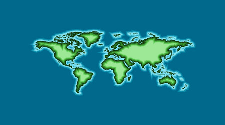 world map in trendy 3d design earth template vector image