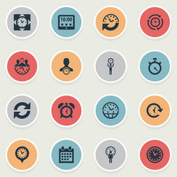 Set of simple time icons vector