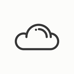 Cloud sky heaven line simple icon weather vector