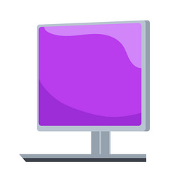 desktop computer monitor in flat design gamer vector image