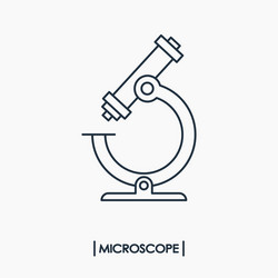 microscope outline icon isolated vector image