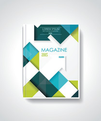 magazine cover layout design vector image