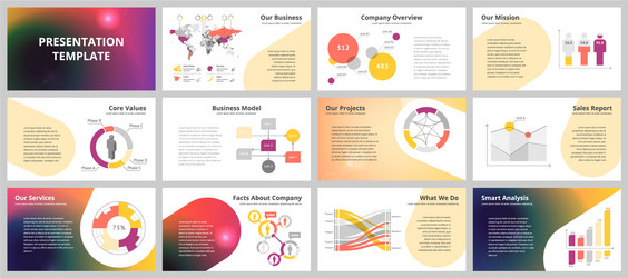 business presentation templates vector image