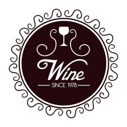 Seal of quality wine isolated icon design vector