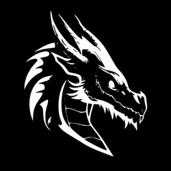 dragons - minimalist and simple silhouette vector