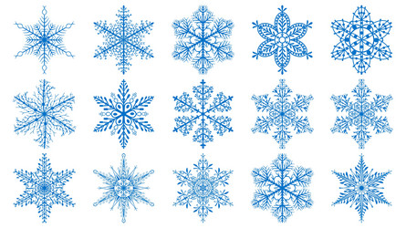 christmas snowflakes vector image