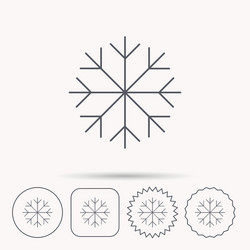 snowflake icon snow sign air conditioning vector image