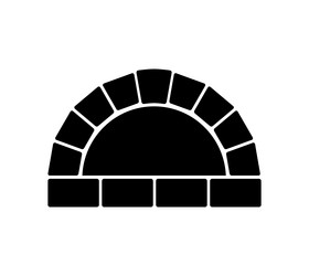 black and white oven vector image