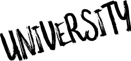 university rubber stamp vector