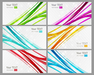 abstract color lines banner vector image