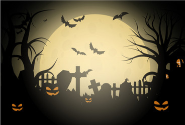 halloween background and scary church vector image