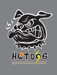 hot dog vector image