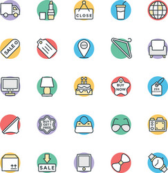 shopping cool icons 3 vector image