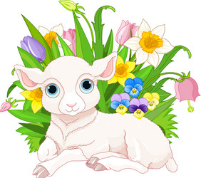 easter sheep vector image