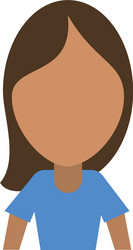 Woman faceless avatar cartoon vector